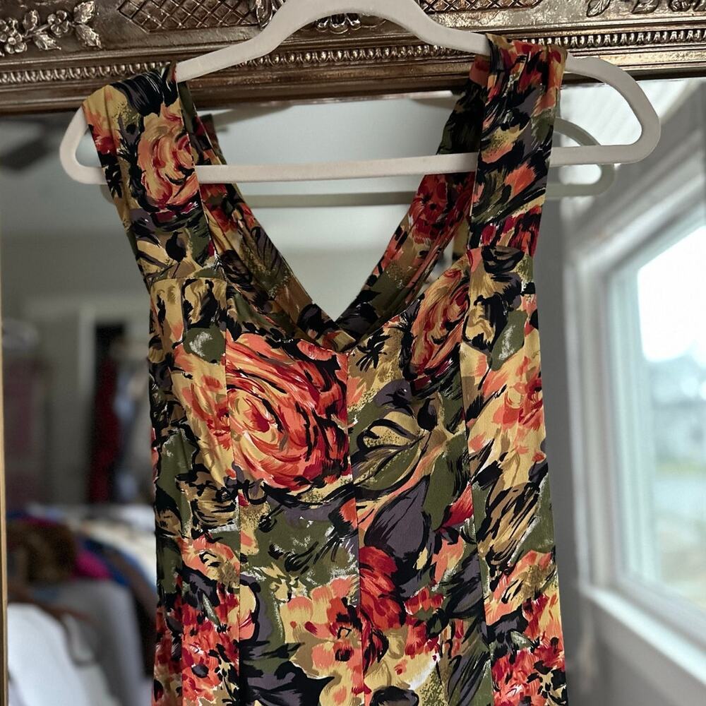 Vintage Johnny Was Biya Rated R Y2K Floral Crossback Midi Dress XS/S - Picture 3 of 5